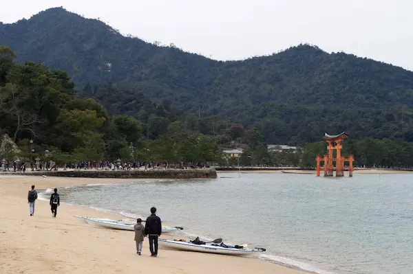 Beach and O-torii gate